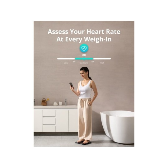 Anker Eufy Έξυπνη Ζυγαριά Wi-Fi Bluetooth Smart Scale P2 Pro Μαύρο T9149111