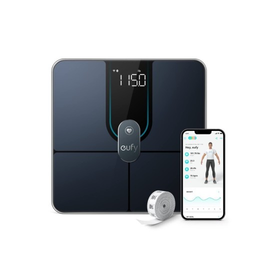 Anker Eufy Έξυπνη Ζυγαριά Wi-Fi Bluetooth Smart Scale P2 Pro Μαύρο T9149111