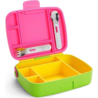 Munchkin Πλαστικό Παιδικό Σετ Φαγητού Yellow / Pink 12531