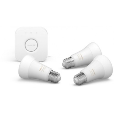 Philips Smart Λάμπες LED 9W για Ντουί E27 και Σχήμα A60 RGBW 806lm Dimmable 3τμχ