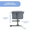 Chicco Λίκνο Next 2 Me Essential με Στρώμα και Ρόδες Γκρι 538103