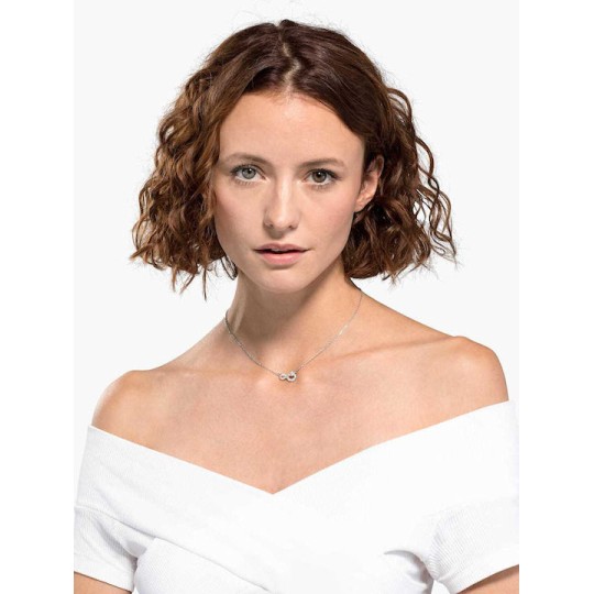 Swarovski Infinity Necklace, Infinity, White, Rhodium Plated 5520576