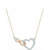 Swarovski Infinity Heart Necklace, White, Mixed Metal Finish 5518865 Επιχρυσωμένο με Ροζ Χρυσό
