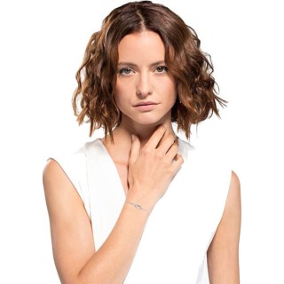 Swarovski Infinity Heart Bracelet, White, Rhodium plated 5524421