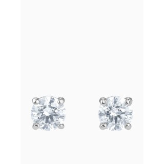 Swarovski Attract Stud Pierced Earrings, White, Rhodium Plated 5509937