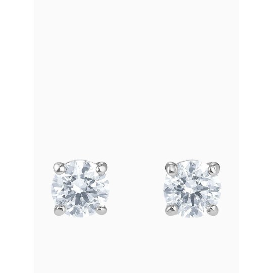 Swarovski Attract Stud Pierced Earrings, White, Rhodium Plated 5509937