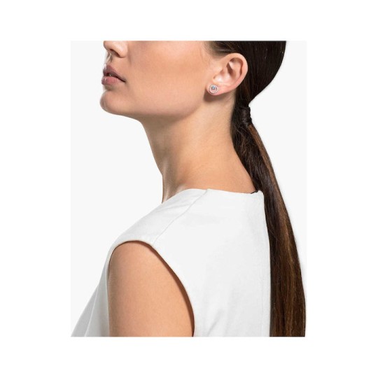 Swarovski Σκουλαρίκια Creativity Circle από Κόσμημα με Ροζ Χρυσή Απόχρωση με Λευκά Κρύσταλλα 5199827