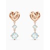 Swarovski Lifelong Heart Pierced Earrings, White, Rose-gold tone plated 5517942