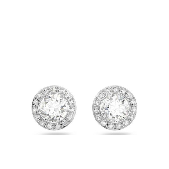 Swarovski Angelic Stud Pierced Earrings, Round, White, Rhodium plated 1081942 Επιροδιομένο Swarovski Angelic Stud Pierced Earrings, Round, White, Rhodium plated 1081942 Επιροδιομένο