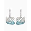 Swarovski Iconic Swan pierced earrings, Swan, Blue, Rhodium plated 5512577 Επιροδιομένο Swarovski Iconic Swan pierced earrings, Swan, Blue, Rhodium plated 5512577 Επιροδιομένο