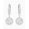 Swarovski Angelic Earrings, Round, White, Rhodium Plated 5142721 Επιροδιομένο