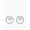 Swarovski Creativity Circle Pierced Earrings, Small, White, Rhodium Plating 5201707