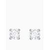 Swarovski Attract Round Pierced Earrings, White, Rhodium plating 5408436
