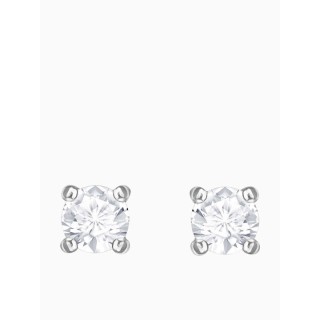 Swarovski Attract Round Pierced Earrings, White, Rhodium plating 5408436 Swarovski Attract Round Pierced Earrings, White, Rhodium plating 5408436