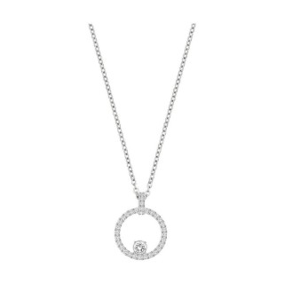 Swarovski Creativity Circle Pendant, White, Rhodium plating 5198686