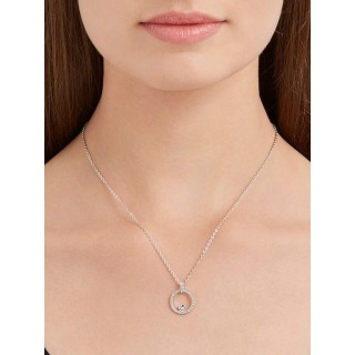 Swarovski Creativity Circle Pendant, White, Rhodium plating 5198686