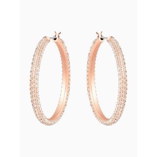 Swarovski Stone Hoop Pink Rose-Gold Tone Plated 5383938