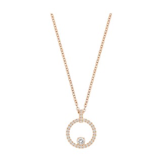 Swarovski Creativity Circle Pendant, White, Rose-gold Tone Plated 5202446 White