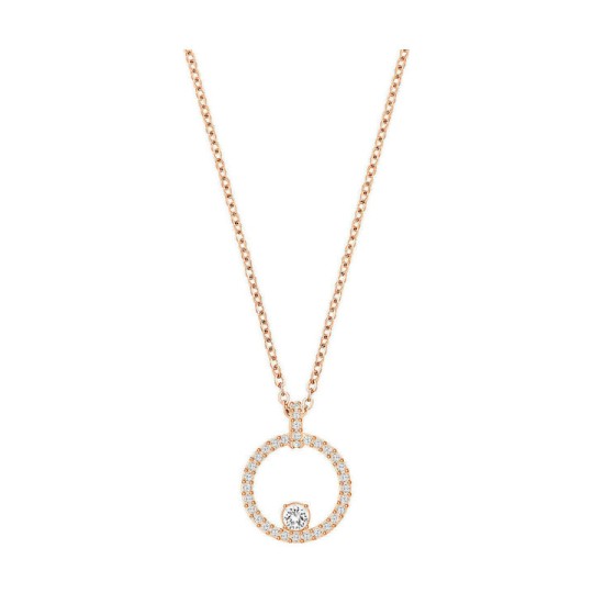 Swarovski Creativity Circle Pendant, White, Rose-gold Tone Plated 5202446 White
