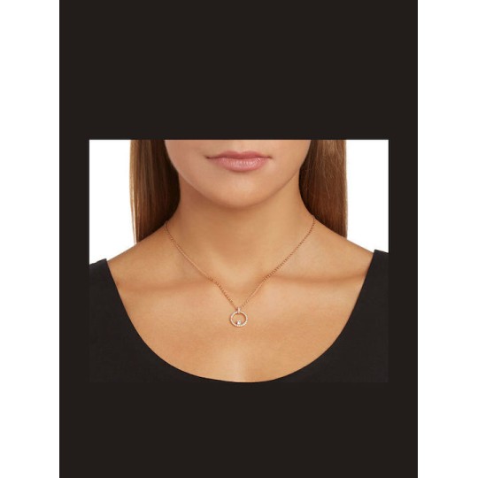 Swarovski Creativity Circle Pendant, White, Rose-gold Tone Plated 5202446 White