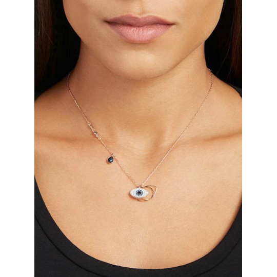 Swarovski Symbolic Evil Eye Pendant, Blue, Mixed metal finish 5172560