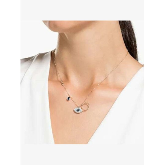 Swarovski Symbolic Evil Eye Pendant, Blue, Mixed metal finish 5172560