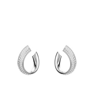 Swarovski Earrings Exist Small, White, Rodium Plated, 5637563, Λευκά Επιροδιωμενα