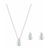 Swarovski Attract Pear Set, White, Rhodium Plated, Necklace and Earrings 5569174 Επιροδιομένο