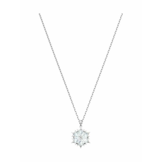 Swarovski Magic Snowflake Κολιέ Λευκό, Επιροδιωμένο 5428432