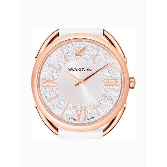 Swarovski Crystalline Glam Ρολόι με Δερμάτινο Λουράκι Λευκό (5452459)