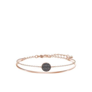 Swarovski Ginger Bangle Pave, Gray, Rose Gold-Tone Plated 5389046