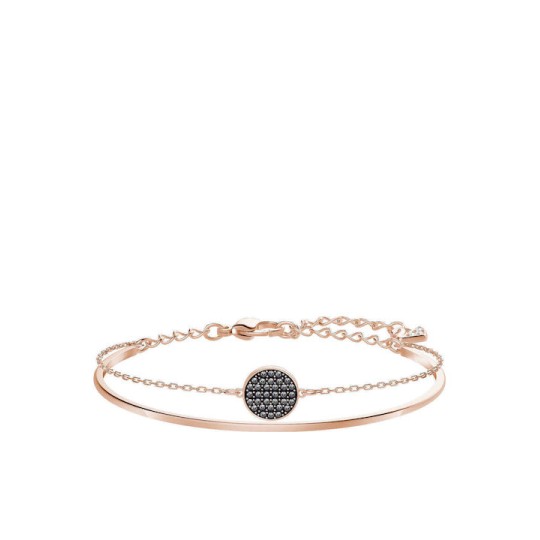 Swarovski Ginger Bangle Pave, Gray, Rose Gold-Tone Plated 5389046