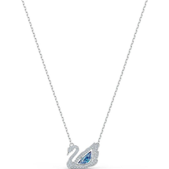 Swarovski Dancing Swan Κολιέ Επιπλατινωμένα Με Κρύσταλλα 5533397