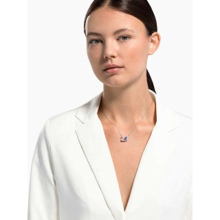 Swarovski Dancing Swan Κολιέ Επιπλατινωμένα Με Κρύσταλλα 5533397