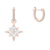 Swarovski Γυναικεία Σκουλαρίκια Κρεμαστά Με Πέτρες Symbolic Star Hoop Επιχρυσωμένα 5494337