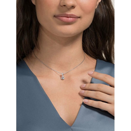 Swarovski Solitaire Pendant, White, Rhodium plated 5472635