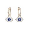 Swarovski Symbolic hoop earrings Evil eye, Blue, Rose gold-tone plated 5425857
