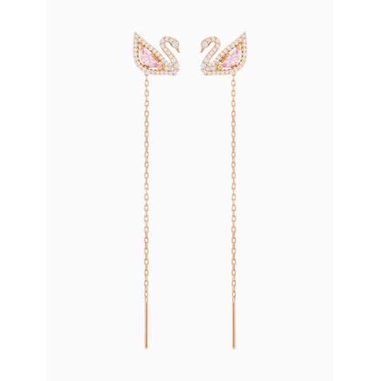 Swarovski Γυναικεία Σκουλαρίκια Κρεμαστά Dazzling Swan Επιχρυσωμένα 5469990