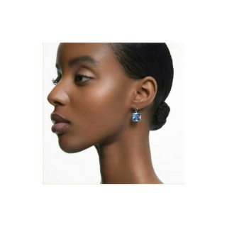 Swarovski Millenia Earrings, Square Cut Crystal, Blue, 5619472