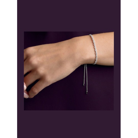 Βραχιόλι Swarovski Επιροδιωμένο Λευκό 5465384