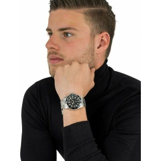 Invicta Pro Diver Ρολόι Μπαταρίας με Μεταλλικό Μπρασελέ σε Ασημί χρώμα (30018)