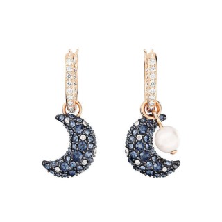 Swarovski Γυναικεία Σκουλαρίκια Κρίκοι Επιχρυσωμένα με Πέτρες & Πέρλες (5671569)