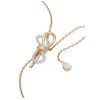 Swarovski Lifelong Bow Rose Gold Tone Y Shaped with Clear Crystal 5447082