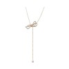 Swarovski Lifelong Bow Rose Gold Tone Y Shaped with Clear Crystal 5447082