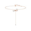 Swarovski Lifelong Bow Rose Gold Tone Y Shaped with Clear Crystal 5447082