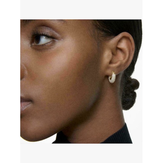 Swarovski Dextera Hoop Σκουλαρίκια Επιχρυσωμένα με Κρύσταλλα 5636530