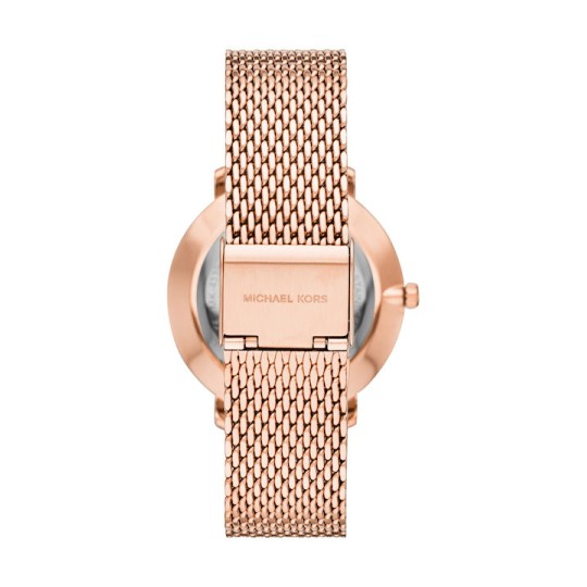 Michael Kors Pyper Γυναικείο Ρολόι 38mm Μπαταρίας με Ροζ Χρυσό Μεταλλικό Μπρασελέ