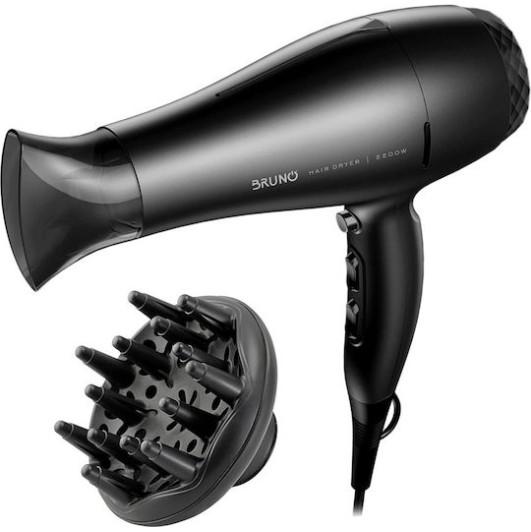 Bruno Πιστολάκι Μαλλιών με Φυσούνα 2200W BRN-0154 Μαύρο
