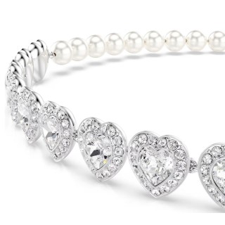 Swarovski Ariana Grande x Choker Crystal Pearl Heart White Rhodium Plated 5720861