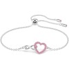 Swarovski Hyperbola 5691143 Γυναικείο Βραχιόλι Αλυσίδα με Καρδιά Ασημί /Ροζ